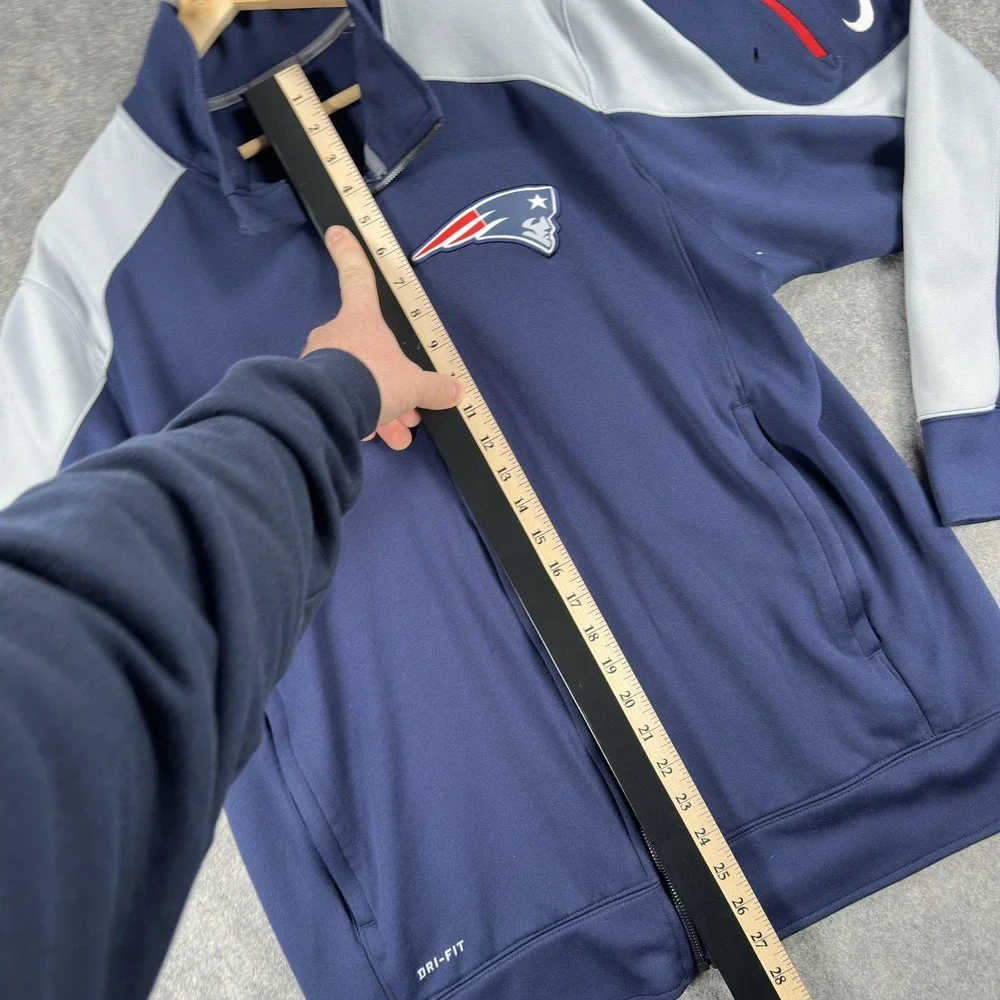 New England Patriots Jacket Mens‎ Large Blue NFL Football Dri-FIT Full Zip Nike